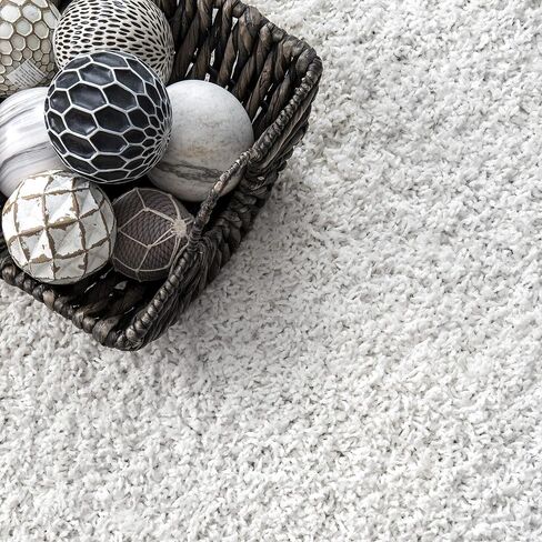 nuLOOM Arden Homely Shag Area Rug, 5x8, White in Saudi Arabia