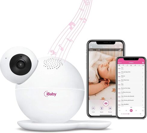 iBaby M2C WiFi Baby Monitor Camera with FHD Audio 1080P with Night Vision Wall Mount Kit Included 2021 Updated Video Audio Quality with Motion Crying Alerts, White in Kuwait