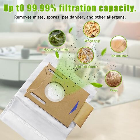 20 Pack Disposable Dust Bag for ECOVACS Deebot T8 AIVI / T8 Max/ N8 Pro Plus / N8 Pro / DX93 / DDX96/N10 Plus Robot Vacuum and Mop Cleaner, Replacement T8 Bags for Ecovacs Deebot, for Yeedi K781+ in Saudi Arabia