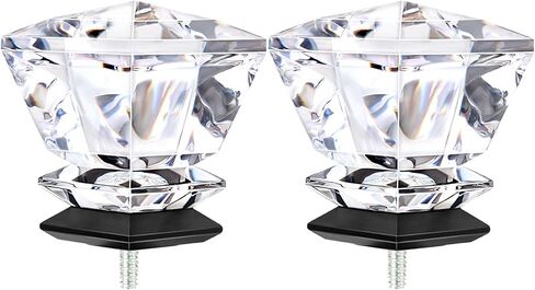 قطع نهائية بديلة من الأكريليك من KAMANINA لقضبان الستائر مقاس 1 بوصة، وقضبان ستائر برغي قياسية M6، ذهبي شامبانيا، قطعتان in Kuwait