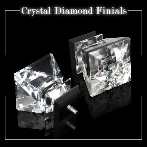 قطع نهائية بديلة من الأكريليك من KAMANINA لقضبان الستائر مقاس 1 بوصة، وقضبان ستائر برغي قياسية M6، ذهبي شامبانيا، قطعتان in Kuwait