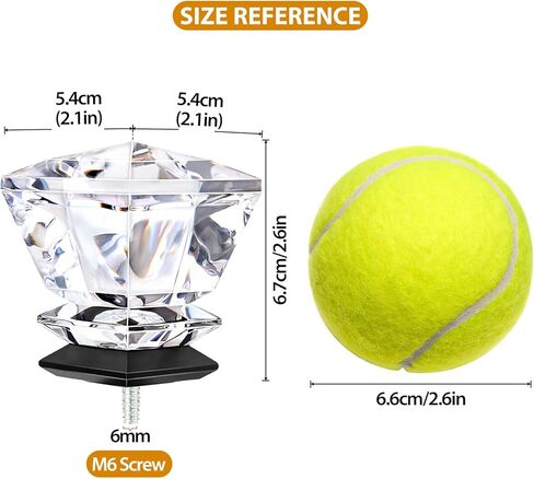 قطع نهائية بديلة من الأكريليك من KAMANINA لقضبان الستائر مقاس 1 بوصة، وقضبان ستائر برغي قياسية M6، ذهبي شامبانيا، قطعتان in Kuwait