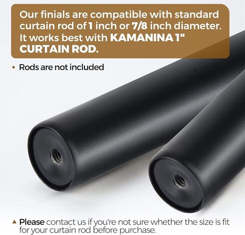 قطع نهائية بديلة من الأكريليك من KAMANINA لقضبان الستائر مقاس 1 بوصة، وقضبان ستائر برغي قياسية M6، ذهبي شامبانيا، قطعتان in Kuwait