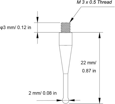 CNC 3D Touch Probe XYZ Axis Edge Finder 3-تنسيق مجموعة مستشعر القياس مع ساق 8 مم وطرف كرة روبي 2.0 مم (NPN-NO) in Kuwait
