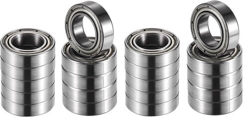 ACROPIX MR148ZZ 8x14x4mm Double Metal Shield Single Row Deep Groove Ball Bearings Silver Tone - Pack of 20 in Saudi Arabia