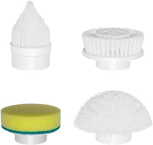 4pcs Replacement Brush Heads for Electric Spin Scrubber, Power Spin Scrubber Replacement Toilet Brush Heads for Cleaning Bathroom【Only for Brand ZaklnLife Electric Cordless Scrubber】 in Saudi Arabia