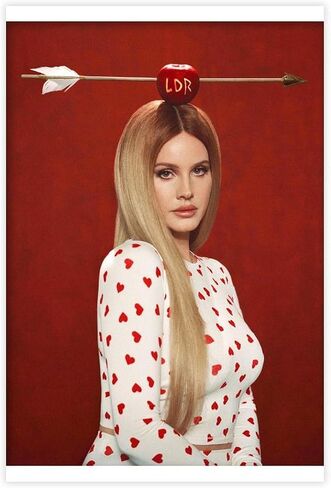 Yaobaofu Lana Del Rey 21 ملصق قماشي لديكور غرفة النوم منظر طبيعي لغرفة المكتب هدية بدون إطار: Unframe: 12x18 بوصة (30x45 سم) in Saudi Arabia