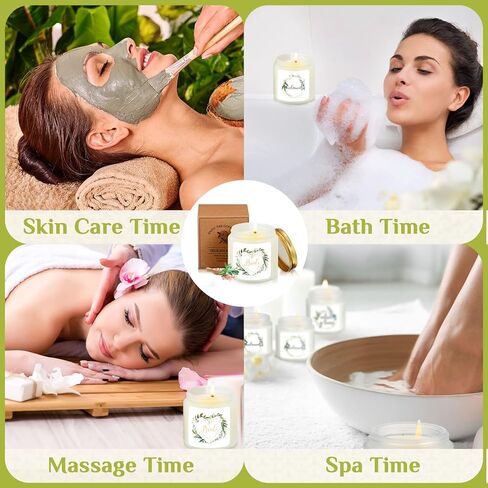 8 Pcs Bridesmaid Candles Gifts Candle Jar Wedding Gift Sea Salt Sage Scented Bridal Proposal Gift Natural Soy Wax Candles Matron Maid of Honor Gift Set for Bridal Shower, Wedding, Bachelor Party in Kuwait