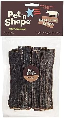 مكافآت لحم البقر والرئة للكلاب من بيت آند شيب - مصنوعة ومصدرها في الولايات المتحدة الأمريكية - علاج صحي طبيعي بالكامل، 3 أونصة (15015) in Kuwait