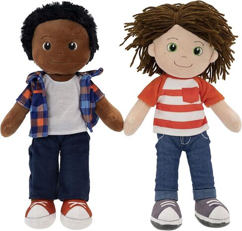 Playtime من Eimmie Soft Baby Doll - دمى خرقة قطيفة للفتيات والفتيان بعمر عامين، والأطفال الصغار والرضع - دمية قطيفة - دمية طفلي الأولى - دمية طفل قطيفة قابلة للغسل وجسم من القماش الحسي 14 بوصة - Ollie in Saudi Arabia