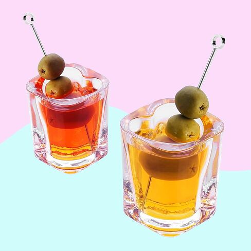 2oz Heavy Base Shot Glasses, Sets of 6/Heart Shaped Clear Tequila Shots/Square Shot /Espresso Shot Glass/Bulk Shot Glasses in Saudi Arabia