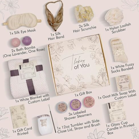 Get Well Soon Gifts for Women, Care Package Gift Feel Better Basket Warm After Surgery Recovery Encouragement Gift Thinking of You Box with Blanket Coffee Wine Tumbler for Women Friends Female in Saudi Arabia