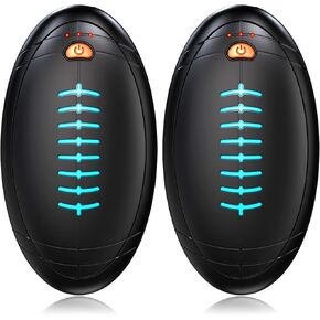 Hand Warmer Rechargeable, 2 Pack Rugby-Shaped Electric Hand Warmers with 3 Heat Setting, 20Hrs Long Lasting Portable Pocket Heater for Outdoor Camping, Hunting, Golf, Man Women Gifts