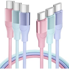 SGIN USB C to USB C Cable (3Pack,6FT), USB C Charger Cable, 60W (3A) Type C PD Fast Charging USB Cable for PC/Phone/Laptop/Tablet/Pad and More in Kuwait