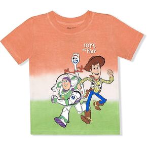 Disney Toy Story Woody, Buzz Lightyear and Forky Boys Short Sleeve T-Shirt for Toddler to Big Kids