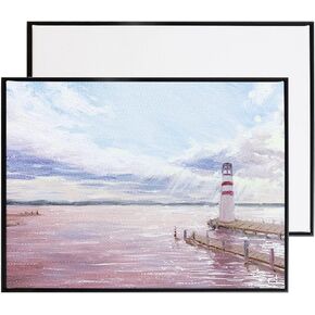 30x30 Inch Floater Frame with Blank Canvas, 9/10" Thickness Canvas for Painting （2 Canvas+2Frames）