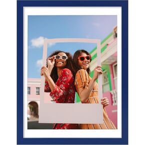 Vittanly 11x14 Picture Frame, Engineered Wood with Shatter Resistant Plexiglass, Display Pictures 8x10 with Mat or 11x14 without Mat, Photo Frame for Wall or Table Top Display, Black, 1 Pack