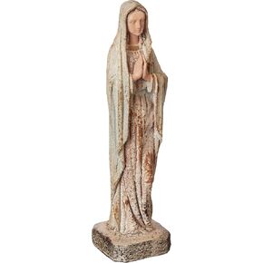 Creative Co-Op Magnesia Vintage Reproduction Virgin Mary Statue, Cream