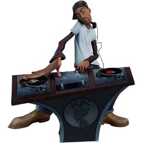 Rap Music Star Sculpture Hip Hop Element Sculptures Weird and Funny Resin Sculptures of Rap Music Stars DJ Figure Sculpture (Dj)