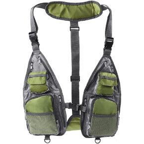 Fly Fishing Vest Combo Chest Pack With Mesh Design for Fishing Camping Sailing