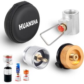 HUANSHA 3PCS Propane/Isobutane/Butane/ Refill Adapters Set, Propane To Butane Adapter Conversion, Butane Fuel Canister Shifter, Camping Backpacking Stove Refill Adapter Valve For 1LB Propane Gas Tank
