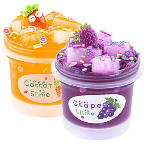 12 Pack Clear Slime, Slime Add Ins -Jelly Cube Slime Pack, Slime Party Favors for Kids Stress Relief Crunchy Water Slime Kit for Girls Boys Ages 6 7 8 9 10+ Crystal Slime Birthday Easter New Year Gift
