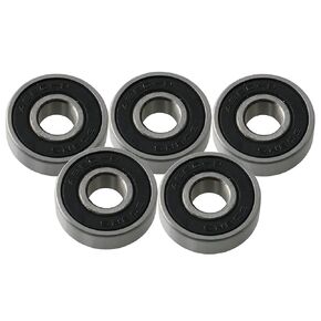 608 Ball Bearing 10PCS 608 ABEC-9 Double Rubber Sealed Shielded Miniature Deep Rotate Speed Bearings for Skateboard Longboard Rollerblade Wheel Truck 8mm x 22mm x7mm Black