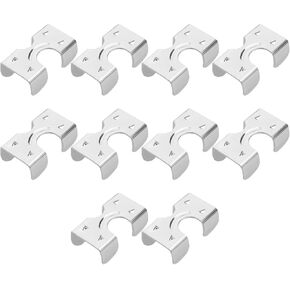 10pcs 304 Stainless Steel Heavy Duty Double Rope Clamps Size 40mm x 22mm for 10mm-12mm Rope Diameter Multi-Purpose Rope Pressure Clip