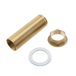 The Lord of the Tools 100mm Single Hole Extra Length Shank Threaded Pipe Faucet Fittings Nipple Lock Nut Kit Extension Threaded Pipe Hardware Part