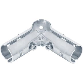 eoere 8 Sets 90 Degree Structural Pipe Connector 3 Way Metal Joint Chain Link Fence Clamp Fit 1-1/4 Inches O.D. Pipe, Carbon Steel Corner Fitting End Rails Clamps, Thickness 2.5 mm