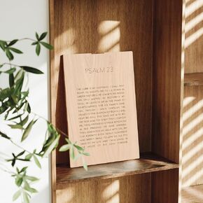 ArtMinder® Psalm 23 Christian Wall Poster Art - Wooden the Lord is My Shepherd Print - Psalm 23 Positive Home Bedroom Wall Decor Baptism Gift (Birch Wood, 11x17) in Saudi Arabia