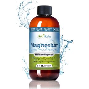 NutriNoche Liquid Magnesium Supplement - 30 PPM of Nano Sized Magnesium Particles Absorbed at a Cellular Level - Colloidal Minerals