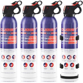 رذاذ طفاية حريق جاف - 600 جرام مسحوق سريع المفعول للمنزل، السيارة، المرآب، المطبخ، 1A:10B:C:K حل محمول وخالي من الفوضى للكهرباء وحرائق الشحوم والمزيد - 6 عبوات in Kuwait