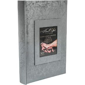 Kleer-Vu Photo / Memo Album with Window, Wedding Moire Collection, White, Holds 300 4x6" Photos, 3 Per Page.