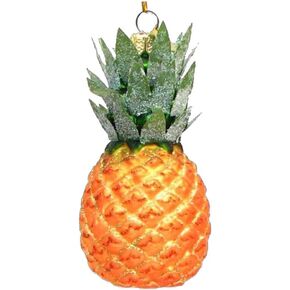 Kurt Adler 3.5" Noble Gems Glass Pineapple Ornament,Christmas