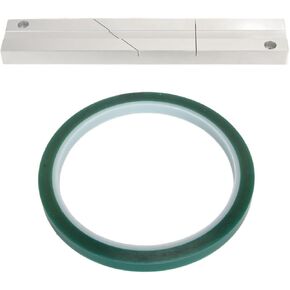 Open Reel Audio Splicing Kit, 1/4 10 Inch Adjustable Tape Splicing Block Open Reel Tape, Made of Grade CNC Aluminum Block with Splicing Tape and A Triple Cut Blade