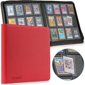 384 Cards 12 Pocket Toploader Binder,Trading Card Binder Storage,Top Loader Binder,Trading Card Collector Album Fit for TCG Card