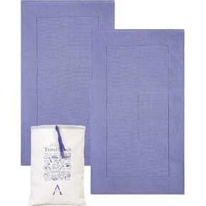 Turkish Cotton Bath Mats for Bathroom Floor, Washable Bath Mat Towel, [ Soft & Absorbent & Quick Dry & 900 GSM Bathroom Floor Towel ] - [ 2 Pack - 20x34 inches ] - Aqua in Saudi Arabia
