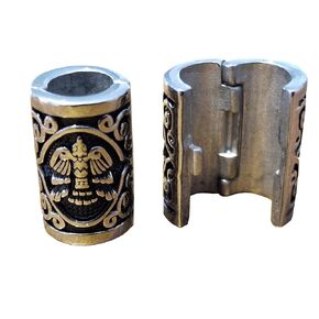 VALHALLA Valknut Hair Beads Opener, Viking Beard Bead 316L Steel Silver Stainless Steel Large, Symbol of Warriors