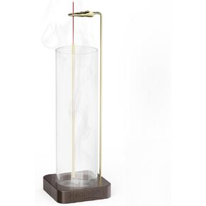 Glass Incense Holder for Sticks: Modern Incense Burner with Removable Glass Ashes Catcher - Anti-ash Flying Insence-Stick Holder for Home Decor Yoga Meditation