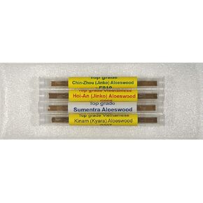 مجموعة عينات بخور Aloeswood رقم 1-4 مجموعة أنابيب - [Chin-Zhou عالي الجودة + Hoi-an عالي الجودة + Sumentra عالي الجودة + Kinam Aloeswood عالي الجودة] -AIS431 in Kuwait