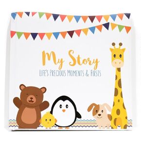 Keepsake Memory Book for Baby Boy or Girl – Timeless First 5 Year Baby Book – A Milestone Book to Record Every Event from Birth to Age 5 – Gender Neutral Journal Scrapbook Photo Album, Blue