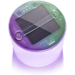 MPOWERD Luci Color Essence: Solar Inflatable Lantern with 8 Pastel Color Options, 15 Lumens LEDs, Matte Finish, Lasts Up to 6 hrs, Rechargeable via Solar, Waterproof, Indoor/Outdoor Decorating