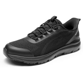 Bruno Marc Men's Hands Free Non Slip Work Shoes, Water Resistance Restaurant Slip on Food Service Sneakers