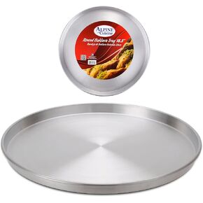 Alpine Cuisine Aluminum Oven Baking Tray 19-inch - Bakeware Pizza Cooking Pan for Oven - Durable Round Pizza Tray For Pie Cookie - Healthy & Heavy Duty, Rust Free & Dishwasher Safe