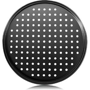 Baking Steel Pizza Pan with Holes, Round Pizza Pan for Oven, 9 Inch, 11 Inch, 12 Inch Bakeware Pizza Tray, Nonstick Baking Supplies Home Kitchen Steel Crisper Pizza Pan Set (3 Pcs)