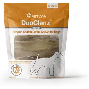 VET ONE DuoClenz EnzymeCoated Dog Dental Chews for XLarge Canines - Clean Teeth & Freshen Breath - 30 Count in Kuwait