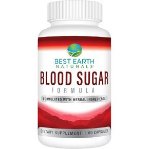 Best Earth Naturals Blood Sugar Formula with Cinnamon, Gymnema Sylvestre, Banaba, Guggul and More 60 Count