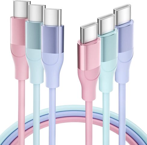 SGIN USB C to USB C Cable (3Pack,6FT), USB C Charger Cable, 60W (3A) Type C PD Fast Charging USB Cable for PC/Phone/Laptop/Tablet/Pad and More in Kuwait