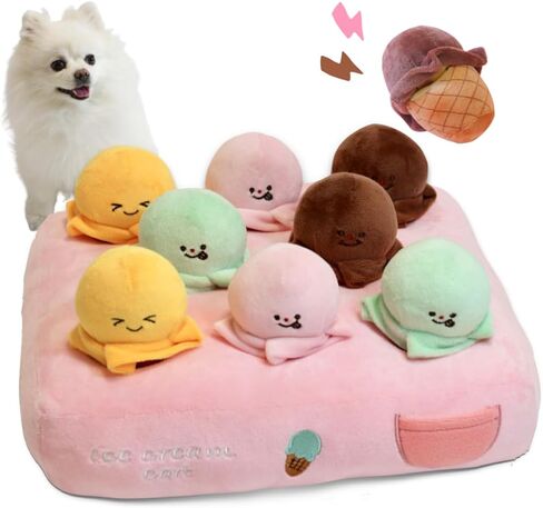 GOSUNY TOYS Crinkly Dog Toys, HOT Dog Dog Toy, Multi Squeaker Dog Toys, Crinkle Dog Toys for Small Dogs, Dog Snuffle Toy in Kuwait